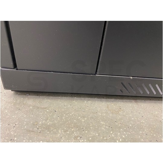 OUTLET Szafa stojąca RACK 19" 42U 600x800mm drzwi szklane czarna NEKU FLR + wyposażenie