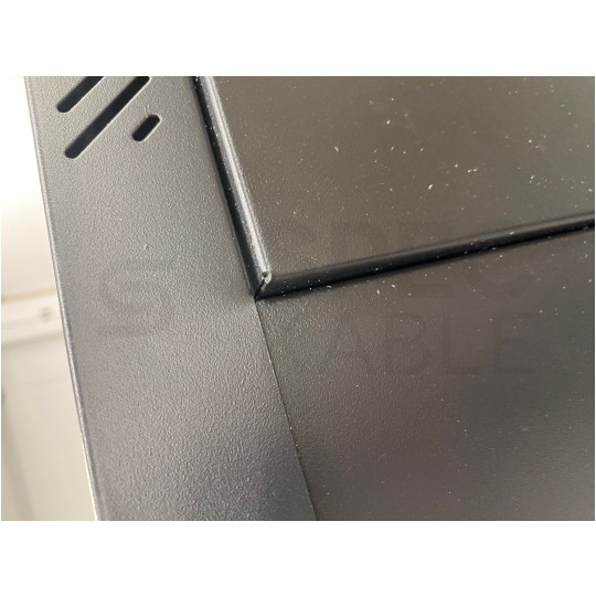 OUTLET Szafa stojąca RACK 19" 42U 600x800mm drzwi szklane czarna NEKU FLR + wyposażenie