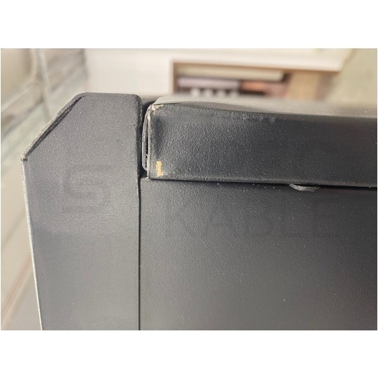 OUTLET Szafa stojąca RACK 19" 42U 600x800mm drzwi szklane czarna NEKU FLR + wyposażenie