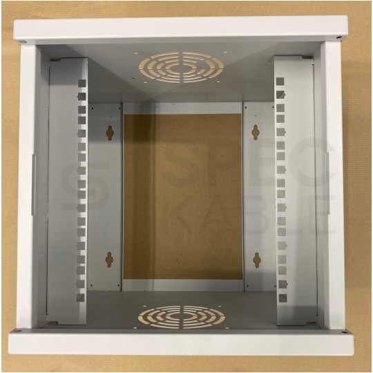 OUTLET Szafa wisząca RACK 10" 6U 300mm drzwi szklane szara NETRACK S-Line