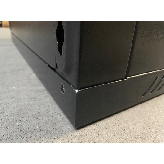 OUTLET Szafa wisząca RACK 19" 12U 600mm drzwi szklane czarna NEKU TS BOX