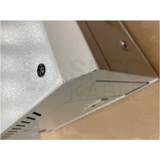 OUTLET Szafa wisząca RACK 19" 4U 450mm drzwi szklane szara NEKU TS BOX