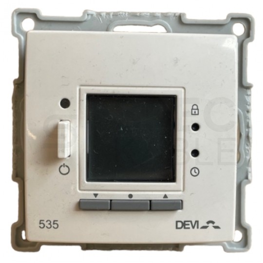 OUTLET Termostat pokojowy regulator temperatury z wyświetlaczem LCD do ogrzewania podłogowego IP31 biały DEVI