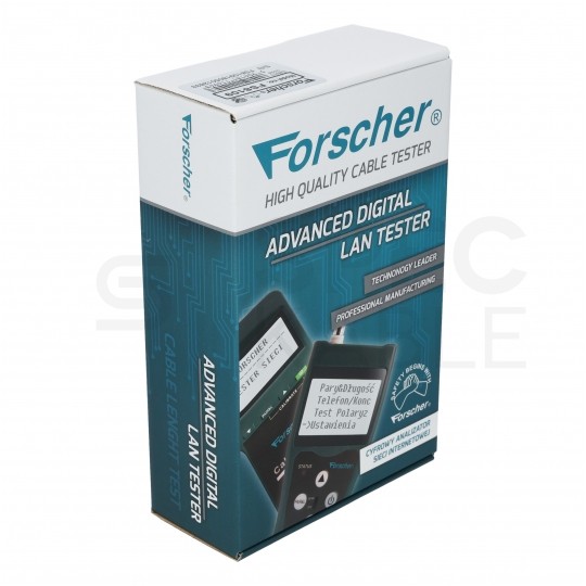 OUTLET Tester kabli sieciowych RJ45 + BNC PREMIUM z pomiarem PoE i długości przewodu FORSCHER FS8109
