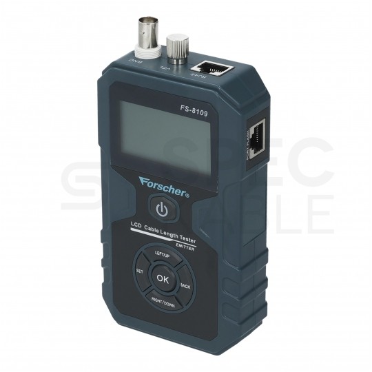 OUTLET Tester kabli sieciowych RJ45 + BNC PREMIUM z pomiarem PoE i długości przewodu FORSCHER FS8109