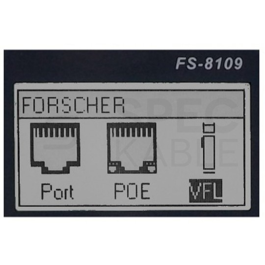 OUTLET Tester kabli sieciowych RJ45 + BNC PREMIUM z pomiarem PoE i długości przewodu FORSCHER FS8109