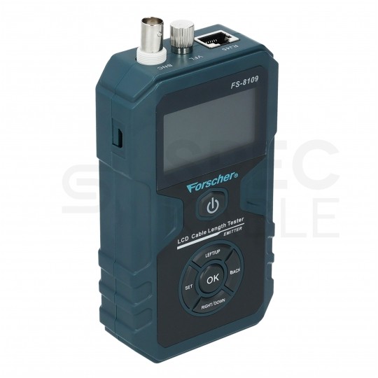 OUTLET Tester kabli sieciowych RJ45 + BNC PREMIUM z pomiarem PoE i długości przewodu FORSCHER FS8109