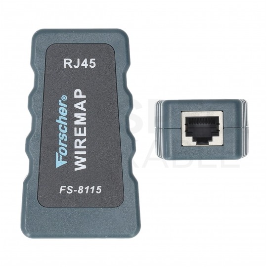 OUTLET Tester kabli sieciowych RJ45 PREMIUM z funkcją Lokalizatora par, pomiaru PoE i długości przewodu FORSCHER FS8115