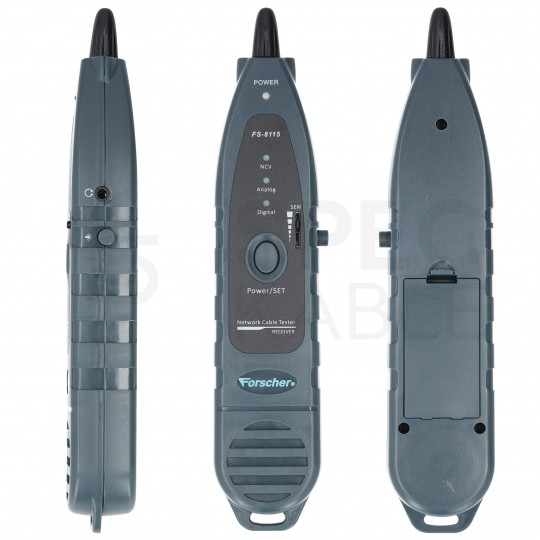 OUTLET Tester kabli sieciowych RJ45 PREMIUM z funkcją Lokalizatora par, pomiaru PoE i długości przewodu FORSCHER FS8115