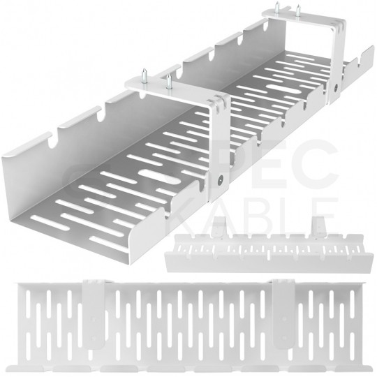 OUTLET Uchwyt kablowy organizer kabli biały Spacetronik ERGOLINE