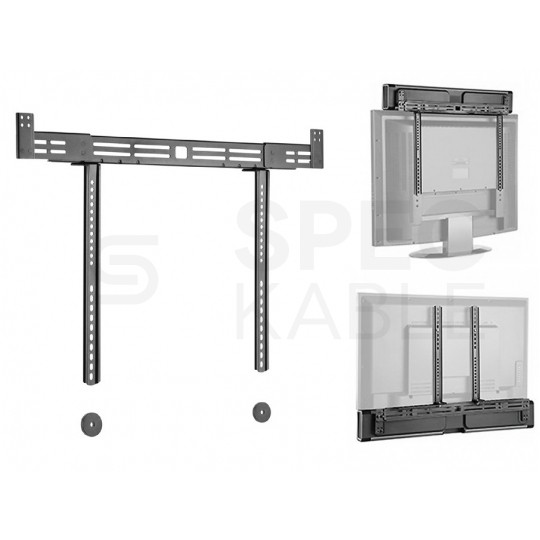 OUTLET Uchwyt wieszak na głośniki Soundbar 10kg do TV czarny MC-843