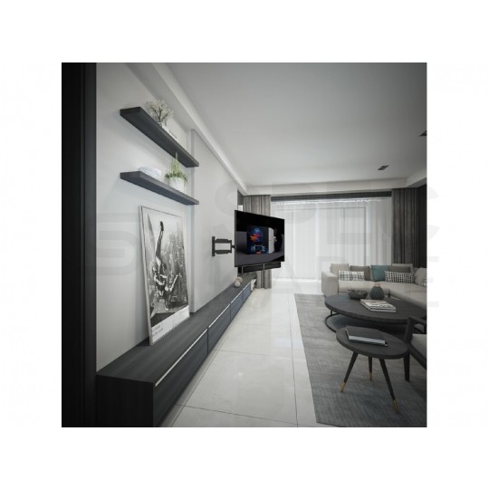 OUTLET Uchwyt wieszak na głośniki Soundbar 10kg do TV czarny MC-843