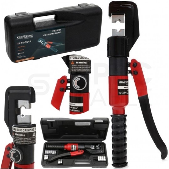 OUTLET Zaciskarka praska hydrauliczna tulejek Cu i Al 4-70mm2 Kraft&Dele