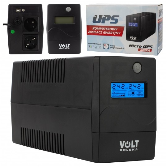 OUTLET Zasilacz awaryjny UPS Micro 800VA/480W VOLT