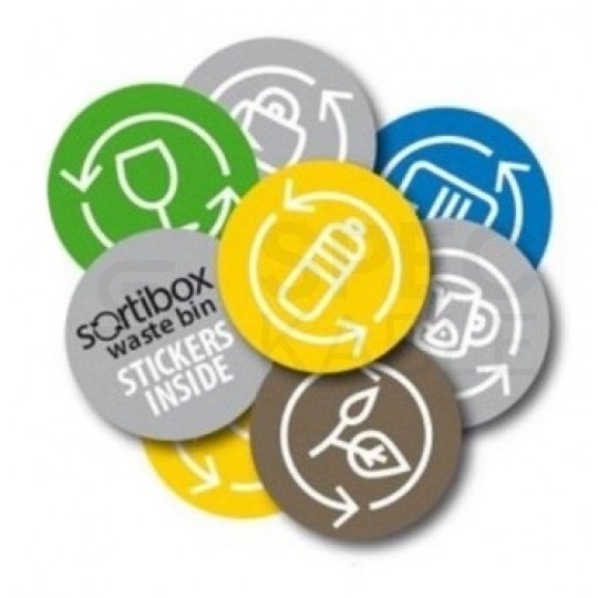 OUTLET Zestaw 3 koszy do segregacji odpadów antracytowy 392x293x620mm 35L Sortibox Prosperplast