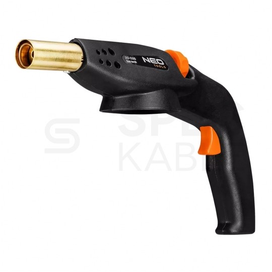 Palnik gazowy nakręcany 360° PIEZO 1,3kW 1300°C na naboje kartusze EN 417 lutwnica lutlampa NEO 20-026