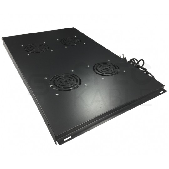 Panel 4x wentylatory RACK 19" dachowy czarny ALANTEC