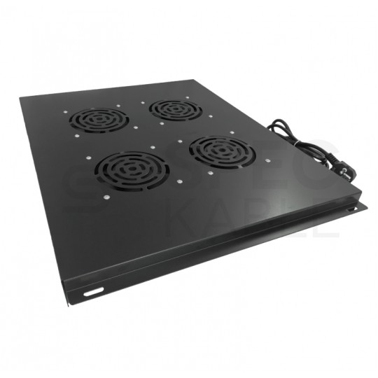 Panel 4x wentylatory RACK 19" dachowy czarny do szafy 800x1000 ALANTEC