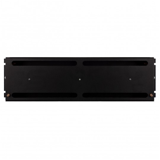 Panel dystrybucji napięć RACK 19" 3U szyna montażowa TS35 TH35 czarny