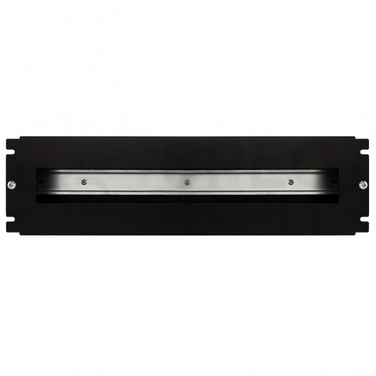 Panel dystrybucji napięć RACK 19" 3U szyna montażowa TS35 TH35 czarny