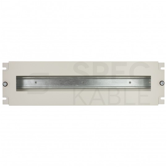 Panel dystrybucji napięć RACK 19" 3U szyna montażowa TS35 TH35 szary