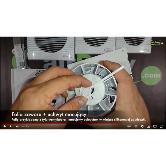 Panel frontowy szklany do wentylatorów serii dRim czarny połysk airRoxy 01-172