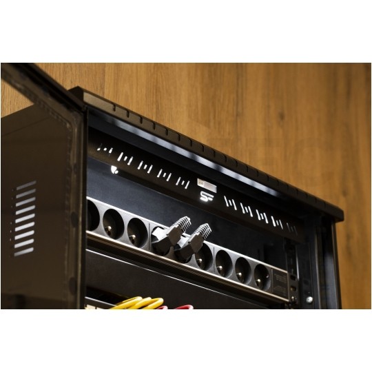 Panel LED 5W 405lm do szafy RACK 19" 1U czarny