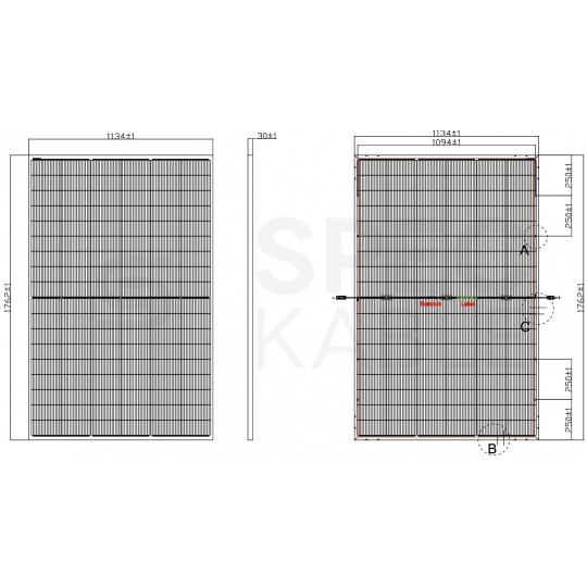Panel solarny fotowoltaiczny monokrystaliczny 430W Half Cut Silver IP68 430W AU430-27V-MH (12 lat gwarancji)