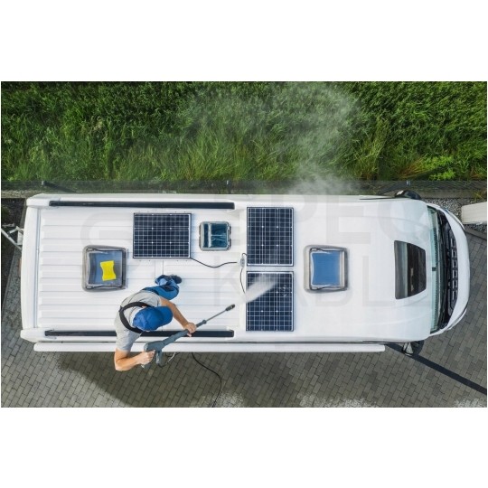 Panel solarny PV polikrystaliczny Bateria słoneczna 18V 180W turystyczna do kamperów + 2x przewód MC4 0,9m