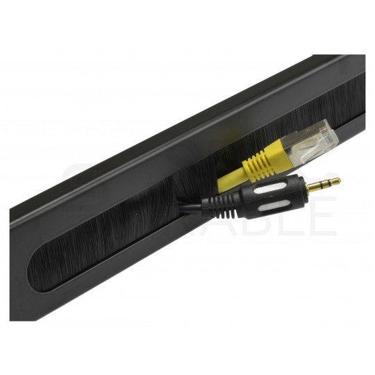 Panel szczotkowy do szafy RACK 19" 1U czarny NEKU