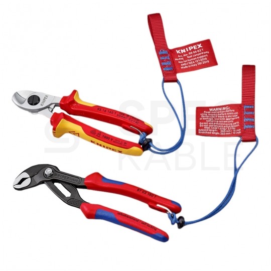 Pasek mocujący do nadgarstka zabezpieczający przed upadkiem narzędzi do 1,5kg (3szt.) KNIPEX 00 50 02 T BK