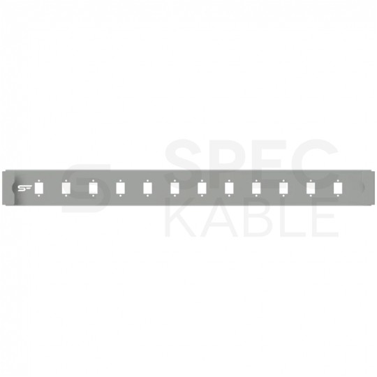 Patch panel pusty RACK 19" 1U 12xSC simplex szary