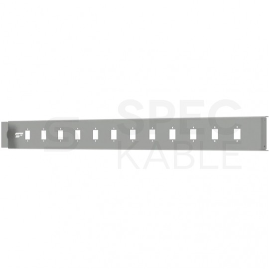 Patch panel pusty RACK 19" 1U 12xSC simplex szary