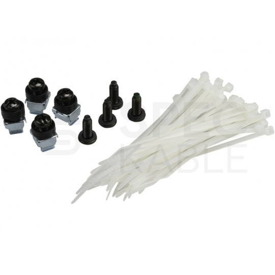 Patch panel pusty RACK 19" 1U na 24 moduły keystone z półką czarny Molex