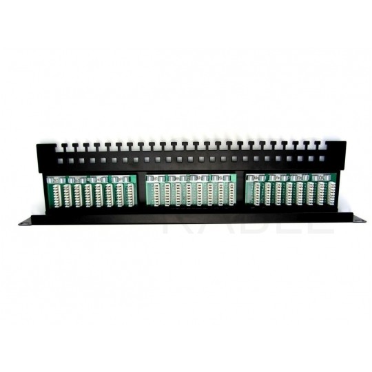 Patch panel RACK 19" kat.5e 24p UTP z półką 1U czarny DIGITUS
