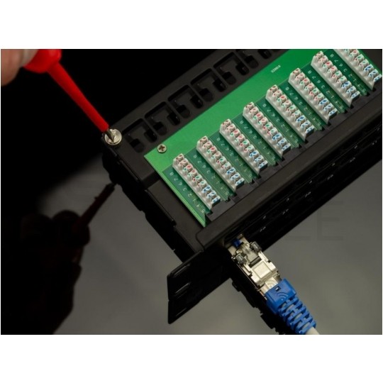 Patch panel RACK 19" kat.6 48p UTP z półką 1U ATEL