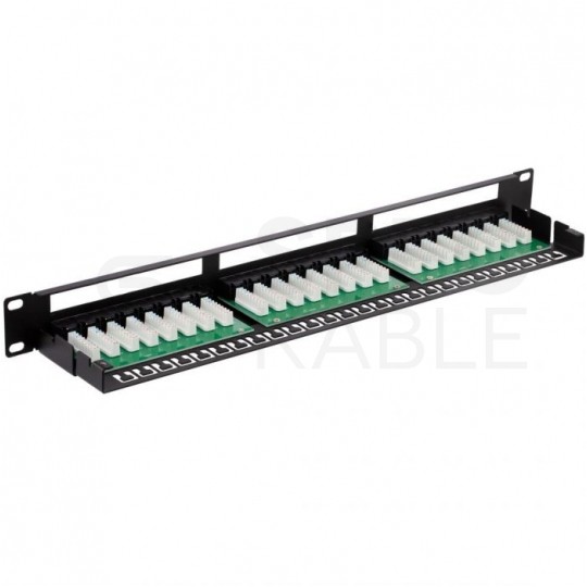 Patch panel RACK 19" kat.6 48p UTP z półką 1U NEKU