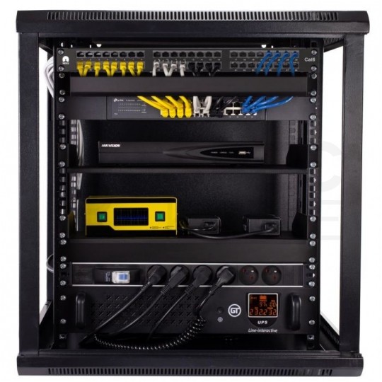 Patch panel RACK 19" kat.6 48p UTP z półką 1U NEKU