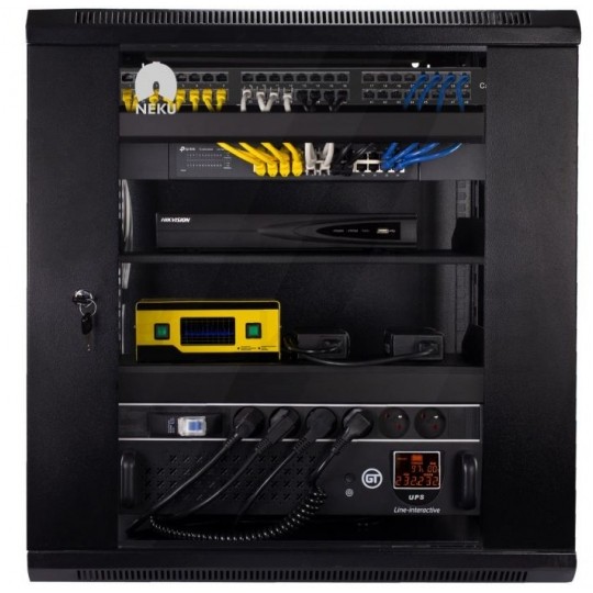 Patch panel RACK 19" kat.6 48p UTP z półką 1U NEKU