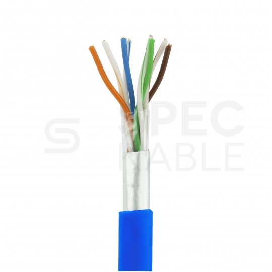 Patchcord FTP kat.5e kabel sieciowy LAN 2x RJ45 linka PVC niebieski 0,5m NEKU