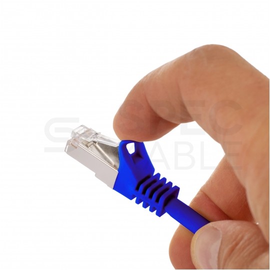 Patchcord FTP kat.5e kabel sieciowy LAN 2x RJ45 linka PVC niebieski 0,5m NEKU