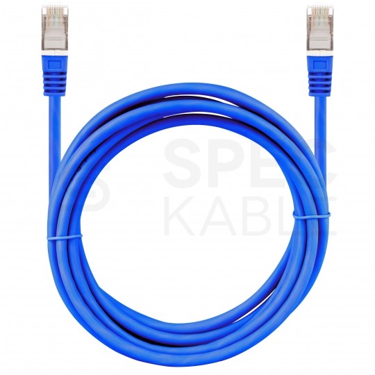 Patchcord FTP kat.5e kabel sieciowy LAN 2x RJ45 linka PVC niebieski 0,5m NEKU