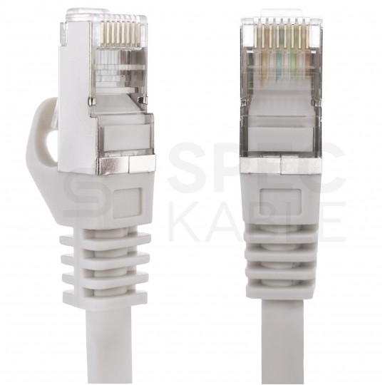 Patchcord FTP kat.5e kabel sieciowy LAN 2x RJ45 linka PVC szary 0,5m NEKU