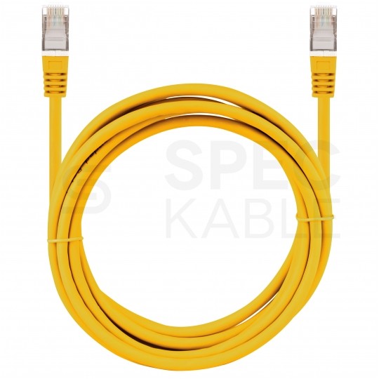 Patchcord FTP kat.5e kabel sieciowy LAN 2x RJ45 linka PVC żółty 0,5m NEKU