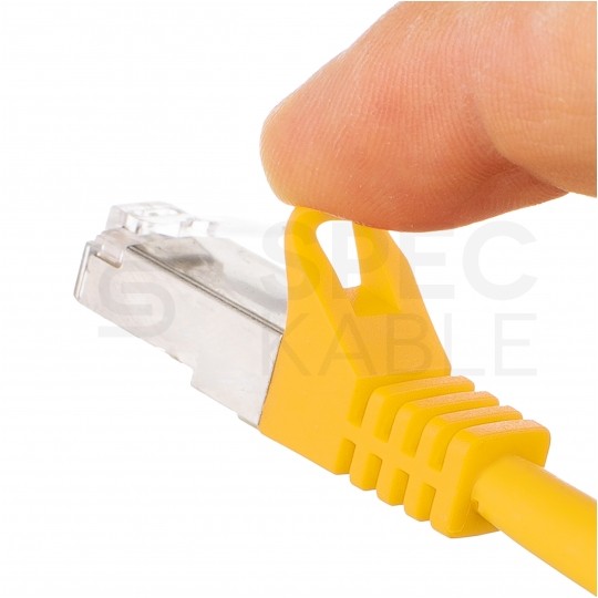 Patchcord FTP kat.5e kabel sieciowy LAN 2x RJ45 linka PVC żółty 2m NEKU