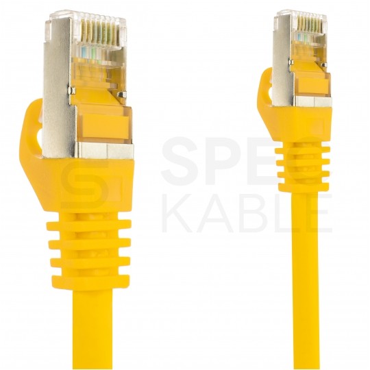 Patchcord FTP kat.5e kabel sieciowy LAN 2x RJ45 linka PVC żółty 2m NEKU
