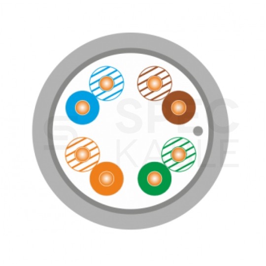 Patchcord FTP kat.5e kabel sieciowy LAN 2x RJ45 linka szary 1m Alantec