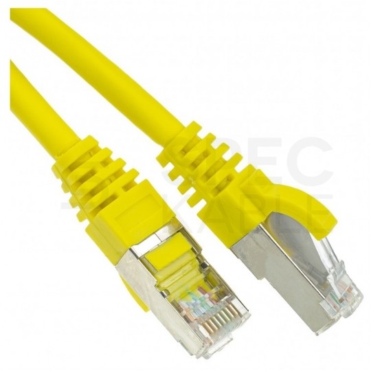 Patchcord FTP kat.5e kabel sieciowy LAN 2x RJ45 linka żółty 1m ATEL