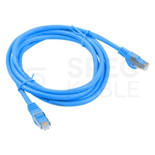 Patchcord FTP kat.6 kabel sieciowy LAN 2x RJ45 linka niebieski 0,5m LANBERG