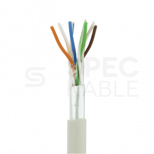 Patchcord FTP kat.6 kabel sieciowy LAN 2x RJ45 linka PVC szary 0,5m NEKU